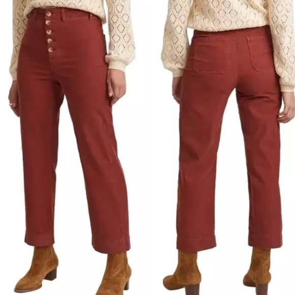 Marine Layer Bridget Cord Barn Red Pants - Picture 4 of 15